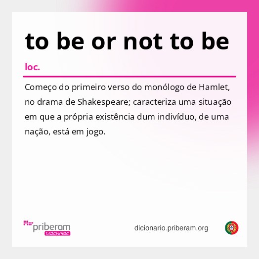 Significado de to be or not to be